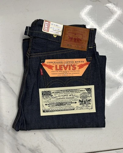 Levi's Vintage Clothing LVC 1937 501 XX W31 L32 Big E Selvedge Jeans RAW DENIM