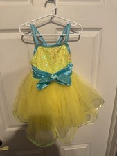 Weissman Yellow  Teal Blue Tutu Dance Costume Child Size XS XSC