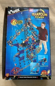 Knex K'nex Trampoline Tower #63517 Vintage 1999 Rare Complete! Retired Working!