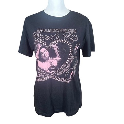 Selena Gomez Graphic T-Shirt NWT Women's Medium Black Call Me When You Break Up