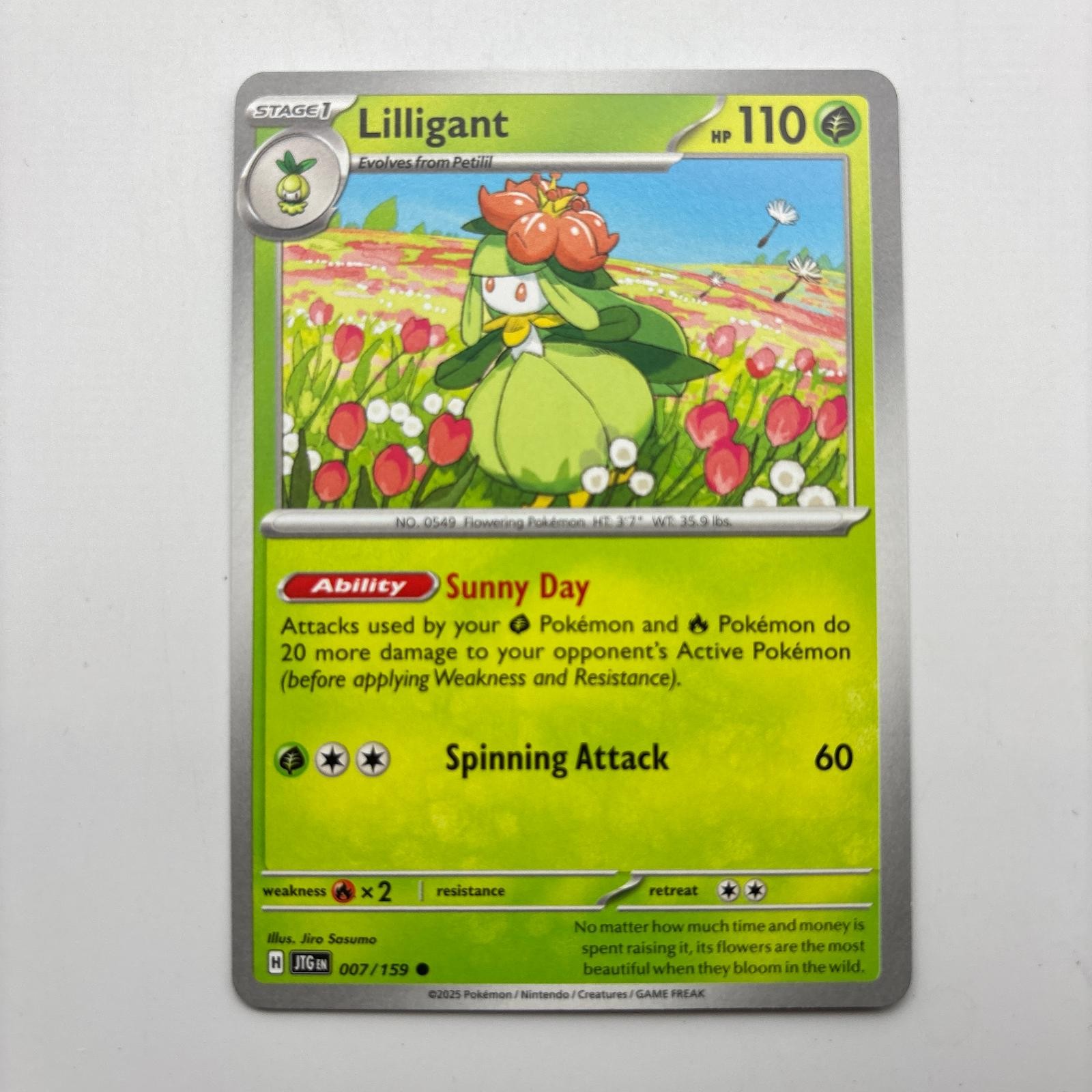 Lilligant 007/159 Common Journey Together Pokemon Lightly Played