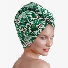 Microfiber Hair Towel Wrap for Women Quick Dry Hair Turban Towel Anti Frizz H...
