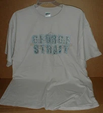 George Strait Country Music vtg original Screen Print Gray T-shirt XL NEW NOS