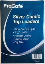 10  Comics Protection Top Loaders 7 1/4" x 10 1/2", Comic Books Silver Age Size