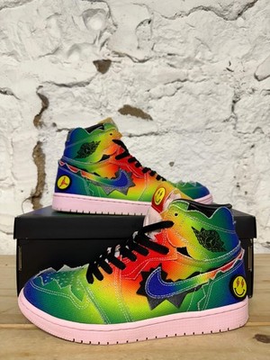 Air Jordan 1 'J Balvin' Men's Size 9 Pre-owned Sneakers DC3481-900