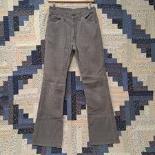 Vintage 1981 Levis 517 Bootcut Corduroy Pants Grey 30x33 28x32 Actual Made USA