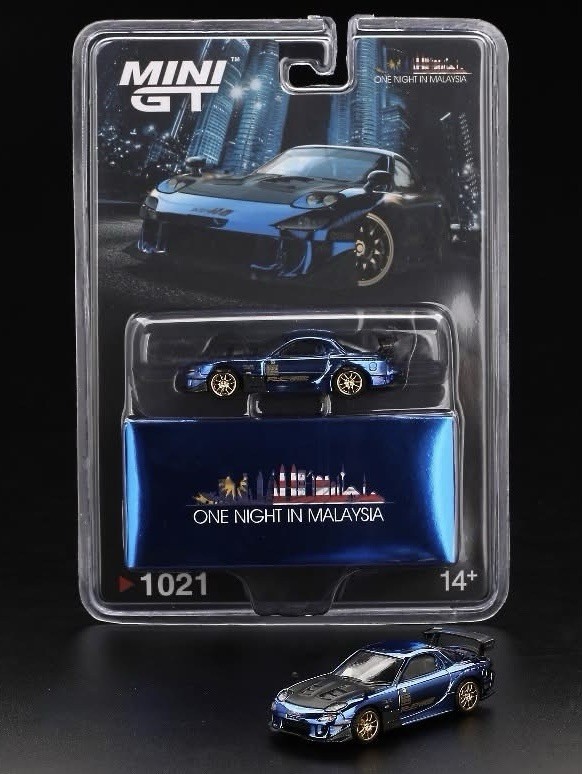 MiniGT Mazda RX-7 RE-Amemiya Chrome Blue “One Night in
