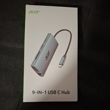 Acer 3-in-1 USB-C Hub HDMI USB 3.0 USB-C Aluminum Shell Silver ODK3A0   