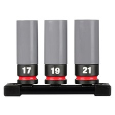 Milwaukee 49-66-7830 SHOCKWAVE  1/2" Impact Duty Metric Lug Nut Socket Set -3 PC