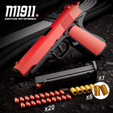 Soft Bullet Shell Ejecting Toy Pistol Manual Foam Blaster Outdoor Shooting Game