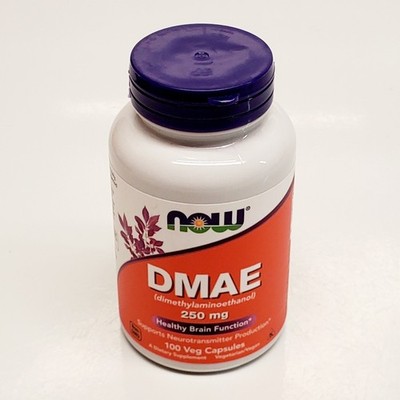 Now DMAE 250mg 100 Veg Caps Dimethylaminoethanol Healthy Brain 06/2027EXP