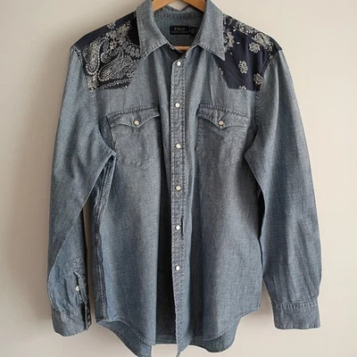 Polo Ralph Lauren Denim Western Casual Button-Down Shirts for Men