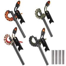 4 Pack Ferro Rod Fire Starter Flint Survival Tool Flint and Steel Fire Starte...