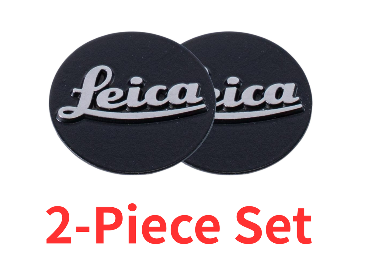 Leica Logo Badge Black 2-Piece Set for M6 M7 M8 M9 M10 Camera 10mm