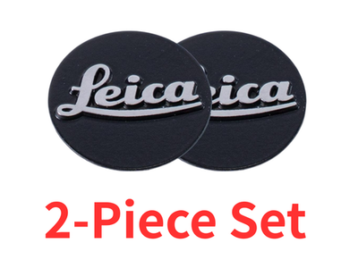 Leica Logo Badge Black 2-Piece Set for M6 M7 M8 M9 M10 Camera 10mm