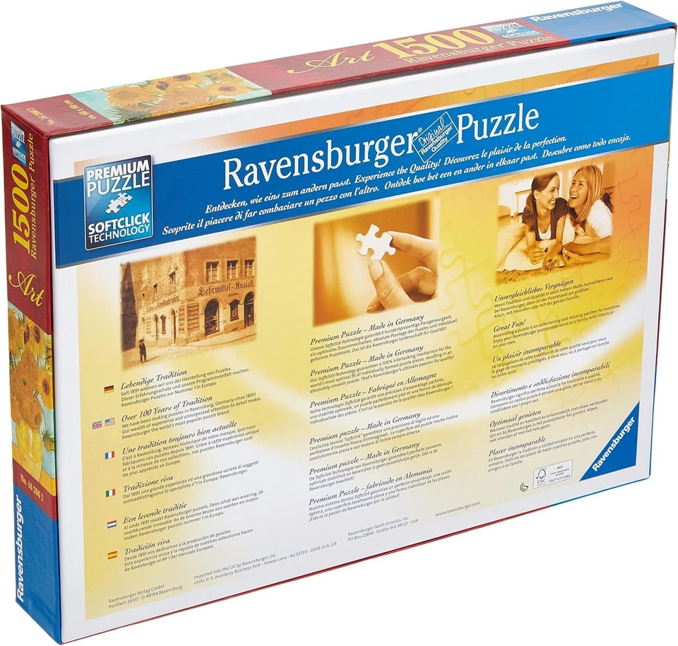 Ravensburger Puzzle 1500 Pz Van Gogh Vaso Con Girasoli 16206 - Immagine 2 di 3