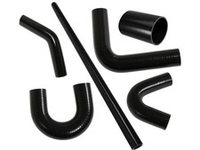 Silicone Hose Black Reinforced Various Sizes Straight, 45, 90, 135, 180 Degree