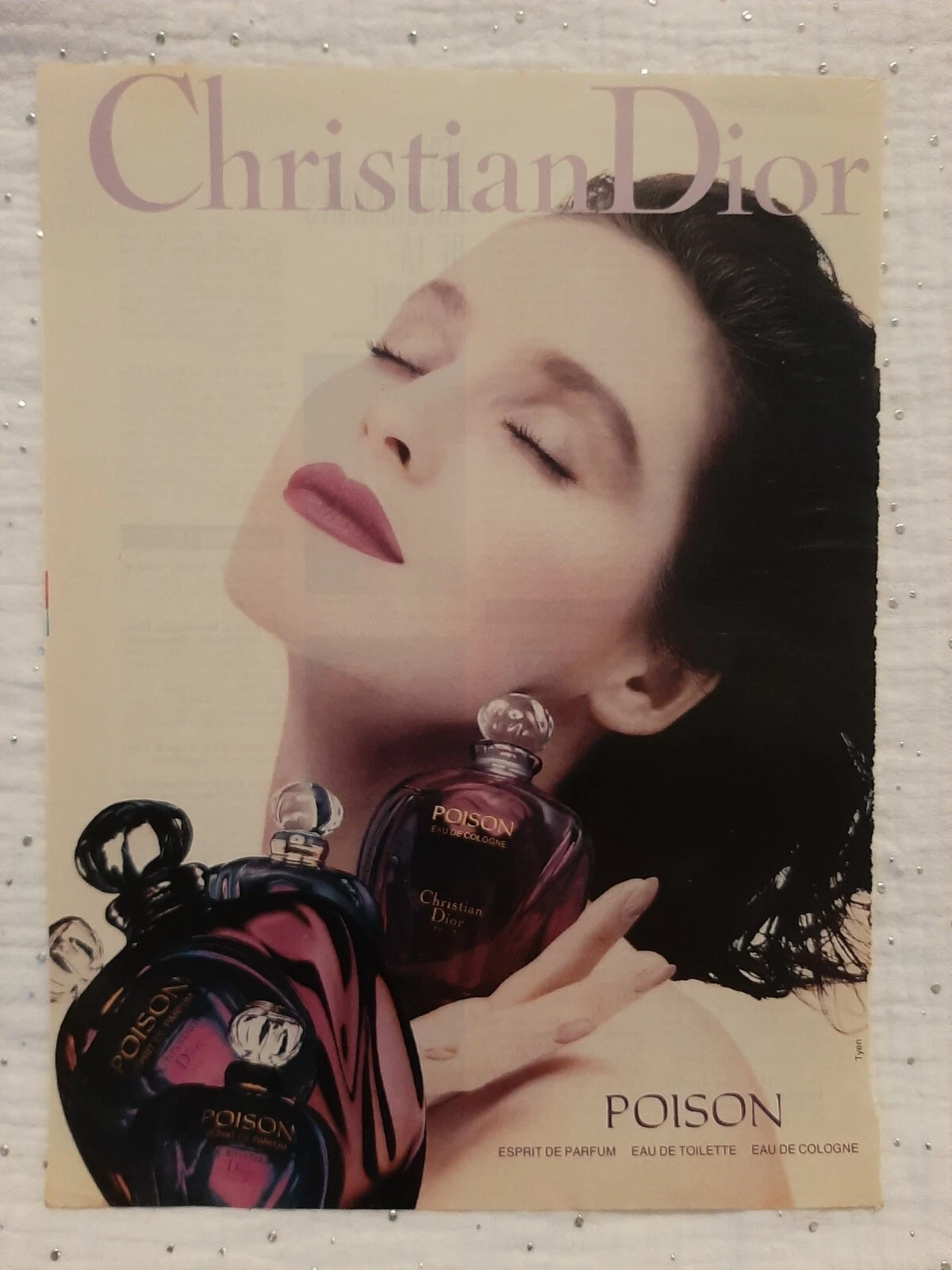 Publicité papier Parfum. Perfume Ad C. Dior Poison de 1989