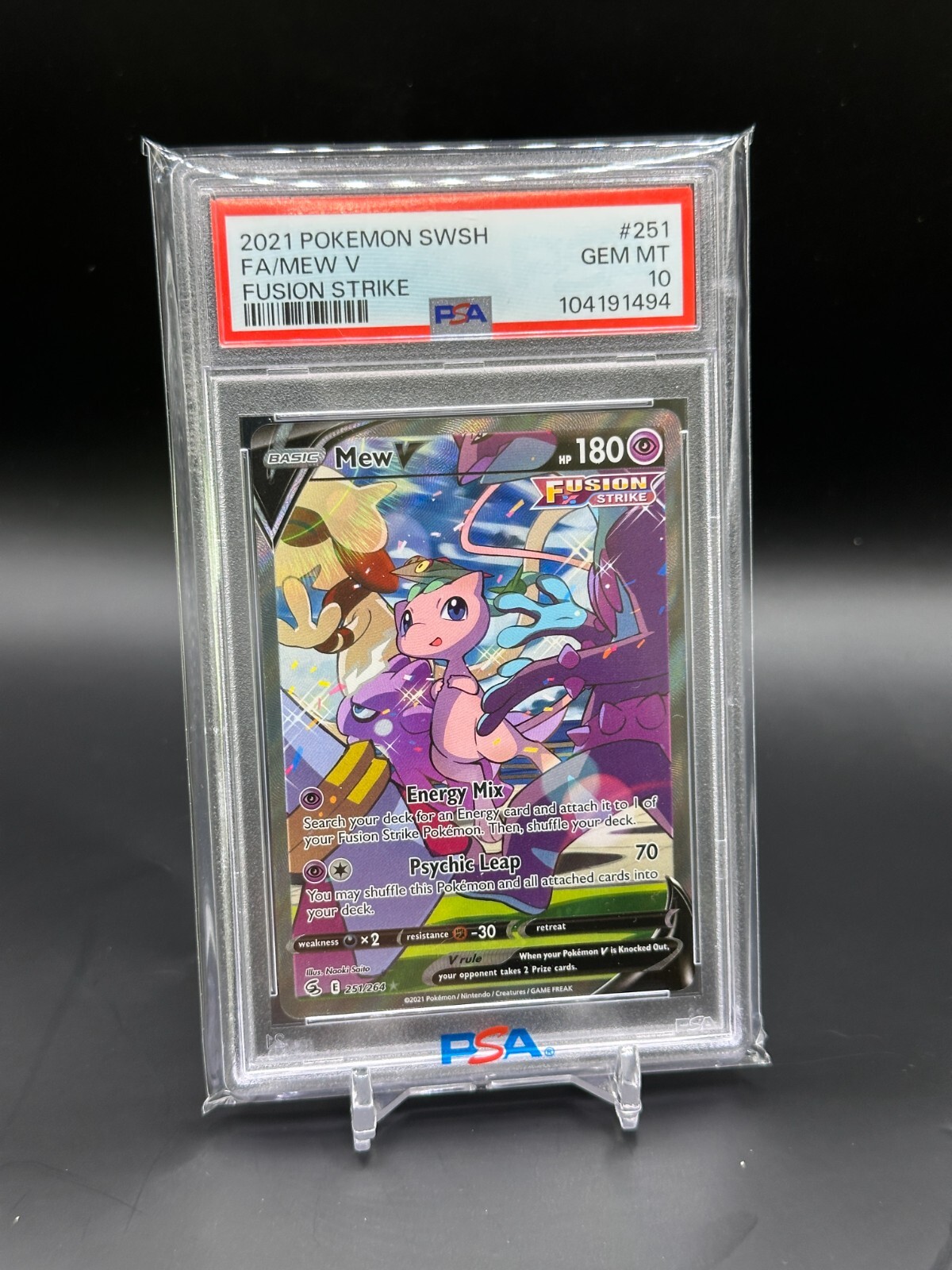Mew V 2021 Sword & Shield: Fusion Strike #251/264 Holo Mew V 2021 Sword & Shield: Fusion Strike #251/264 Holo