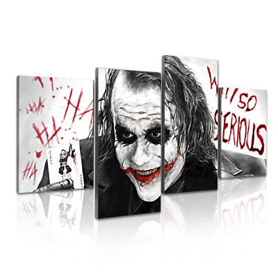 LYFT JOKER/Why So Serious Vintage タンクトップ The Joker Why So Serious Movie 4pcs Split Stretched Canvas Print