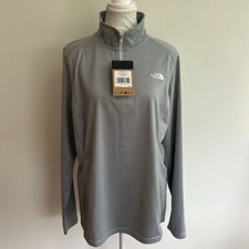 The North Face Ladies Tech 1/4 Zip Fleece Jacket Women's XL Gray Lightweight