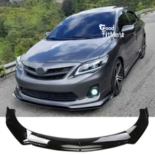 For Toyota Corolla 2009-2013 Glossy Front Bumper Lip Spoiler Splitter Body Kit