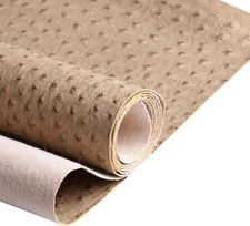 Nude Faux Leather Ostrich Fabric 54" Width 1.0Mm Thickness Marine Vinyl Upholste