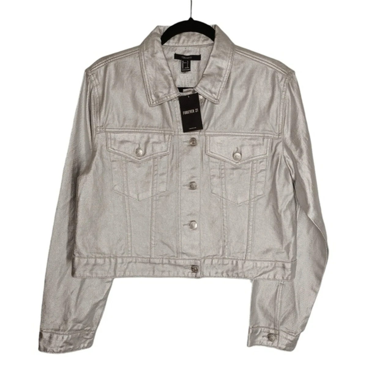 Metallic jacket deals forever 21