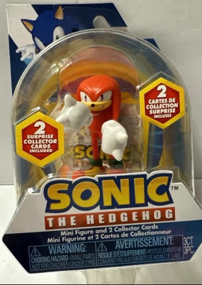 Jakks Sonic The Hedgehog knuckle 2.5'' Mini Action Figure with 2 collector s card