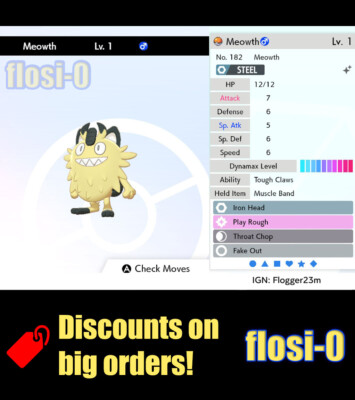 6IV Ultra Shiny Galarian Meowth, Yamask or Zigzagoon Pokemon Sword
