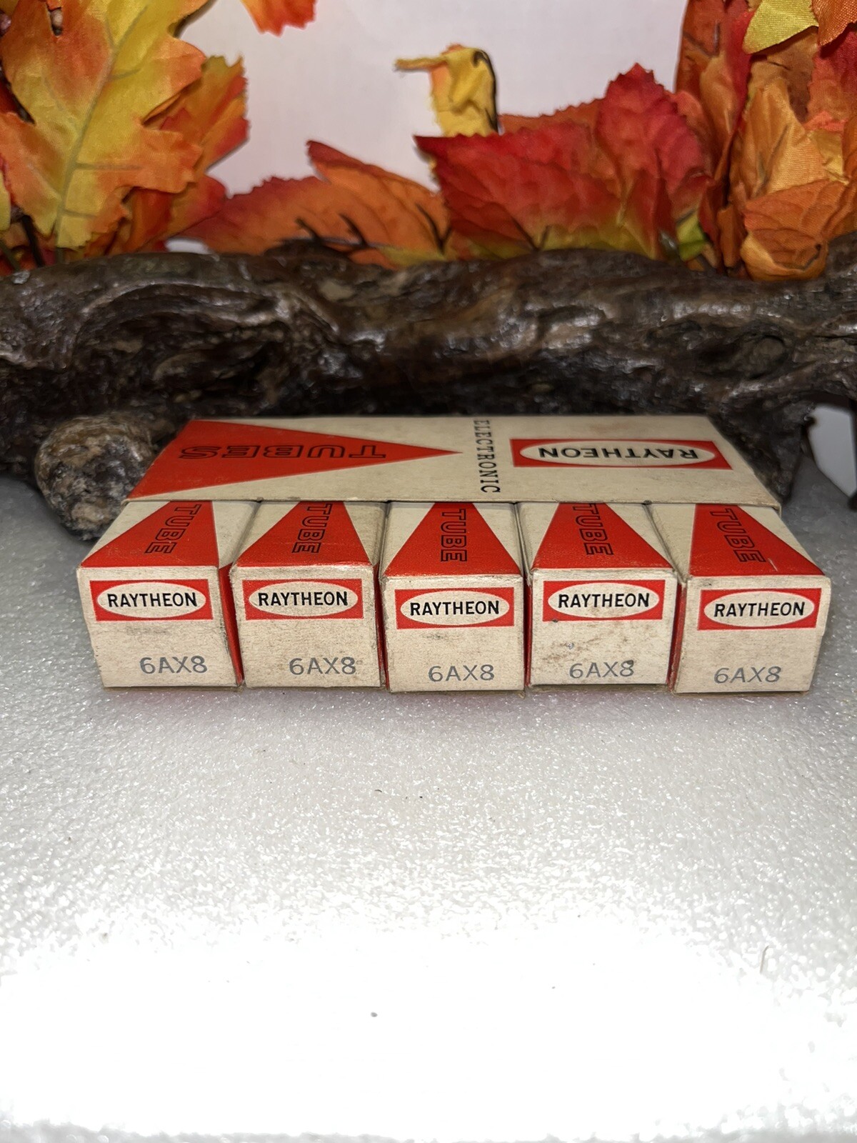 5- Raytheon 6U8A 6AX8 5KD8 6KD8 NOS /NIB radio audio amplifier vacuum tubes