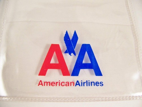 NEW American Airlines Ticket Holder Jacket Passport Clear Plastic ID Wallet Vtg - Picture 3 of 3