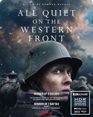 All Quiet On The Western Front Steelbook - 4k Ultra HD, Blu-ray - Sealed/New