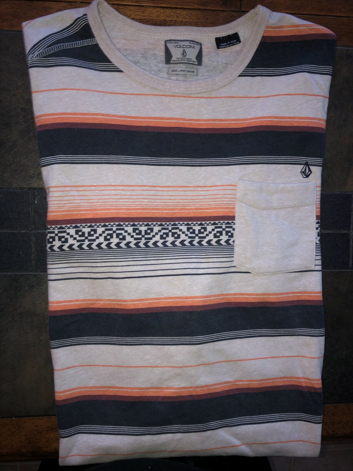 Men's Volcom Long Sleeve Crewneck Knit Shirt Size Large LG L