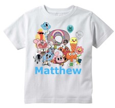 Amazing World Gumball Darwin Custom T-shirt PERSONALIZE Birthday Choose NAME/AGE