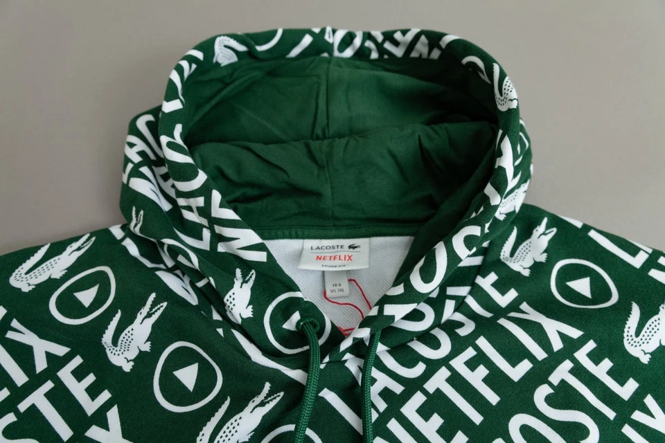 Men’s Lacoste x Netflix Loose Fit Organic Cotton Sweatshirt 3XL Loose Fit - Image 2 of 4