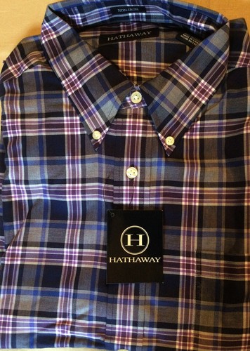 COTTON DRESS SHIRT- PURPLE PLAID 