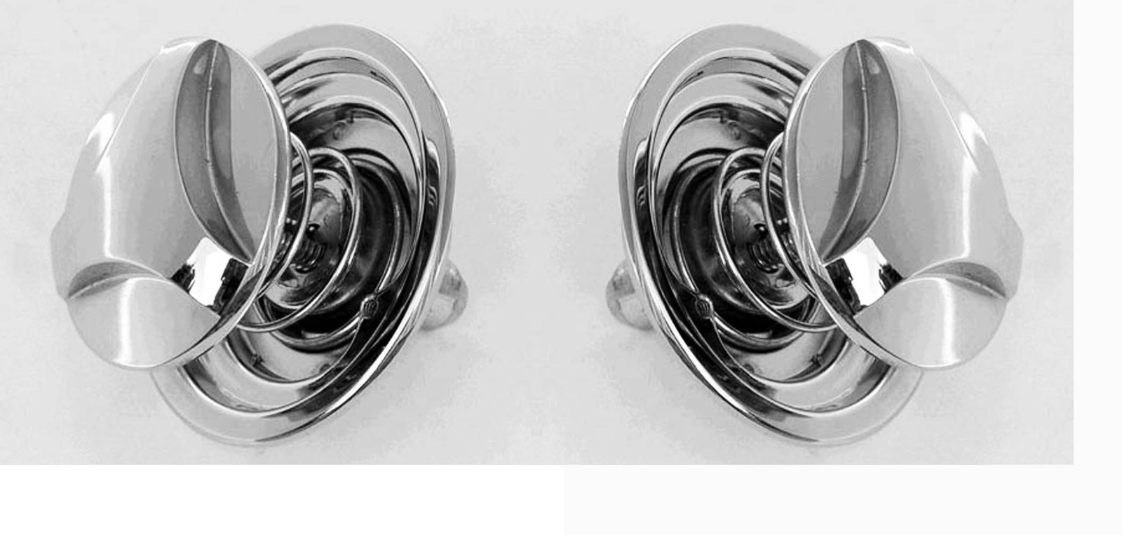 NEW! 1970 Mustang Hood Twist Type Locks PAIR both left and right side Chrome