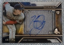 Henry OWENS 2016 Topps Strata Certified RC On Card Autograph AUTO #SA-HOW 40/50