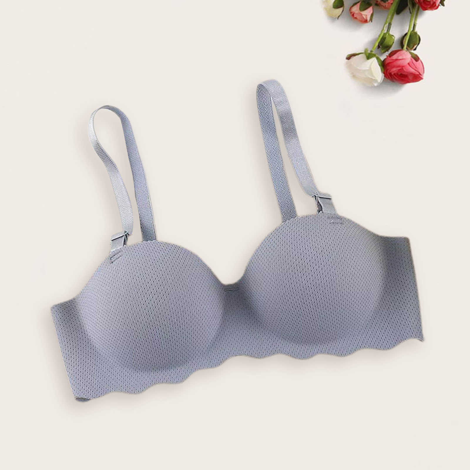 Wireless Bra Women Comfortable Pushup Bras for Soft Underwear with