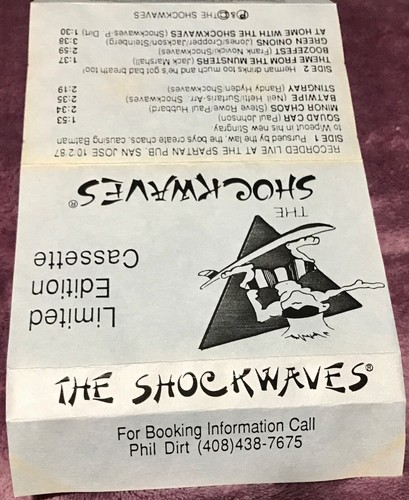 The Shockwaves 1987 California Surf Punk Rare Limited Edition cassette tape - Picture 3 of 6