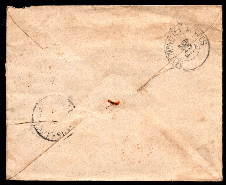 AUSTRIA CZECHOSLOVAKIA 1870s THREE 5K TIED "NEUBISTRITZ" VIA NEW YORK - Image 2 of 2