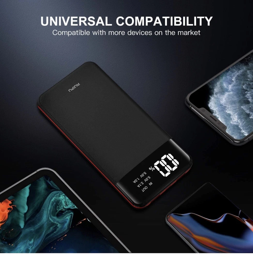 Power Bank 24000mAh Portable Charger Huge Capacity Dual USB External Battery