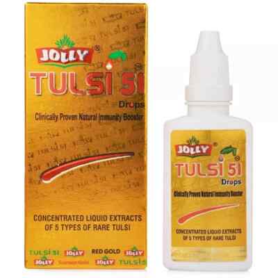 JOLLY TULSI 51 Drops Tulasi Holy Basil Extract - Immunity Booster, 24ml pack
