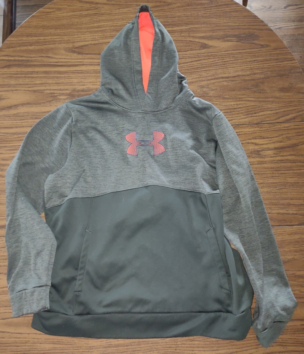 Under Armour Hooded Sweatshirt Men's XL Hoodie Green Orange | eBay