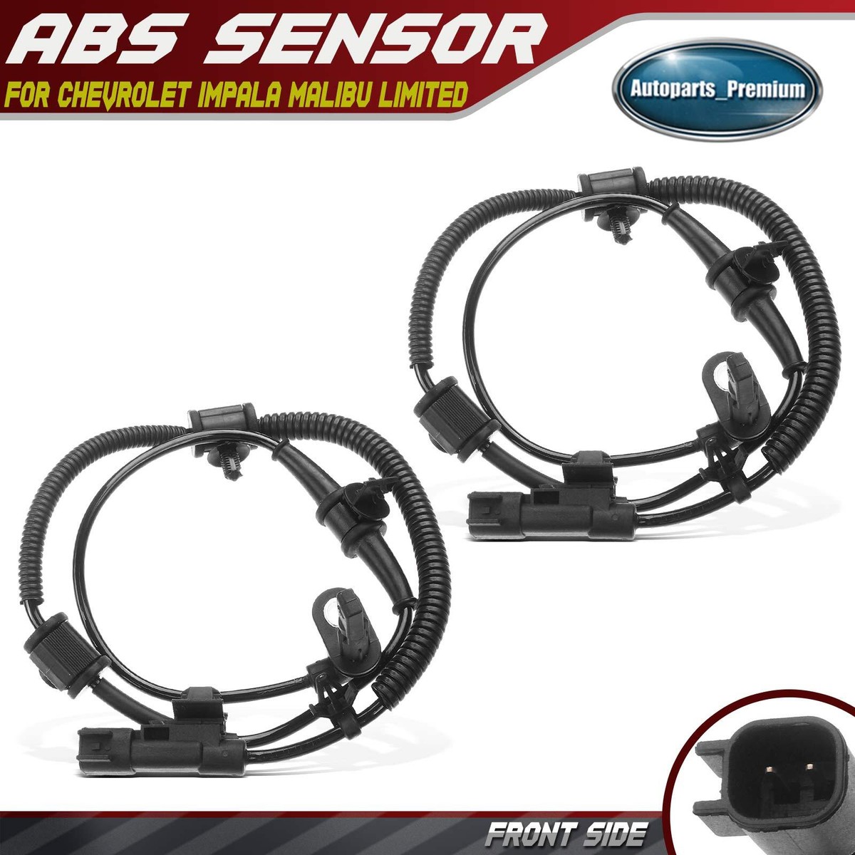2x Front Left & Right ABS Wheel Speed Sensor for Chevrolet Impala