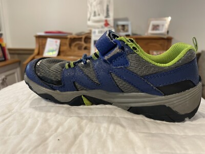 Merrell Boys Trail Quest Hiking Running Shoes Blue Green 13  display picture 1