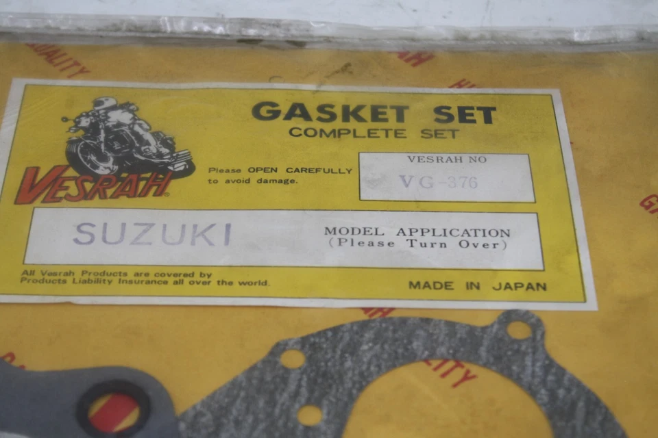NOS 1982 1983 铃木 GS450 T/L/E 完整气囊套装 VESRAH 日本制造 — 第 3/4 张图片
