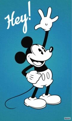 6,5x3,9 Fuß Fototapete Mickey Mouse Blau Disney Wandtapete Poster - Bild 1 von 4