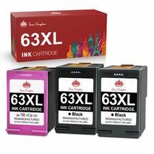 63XL Black Color pk Ink Cartridge for HP OfficeJet 3830 4650 4652 4655 5255 lot